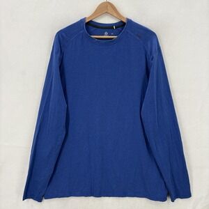 Tasc Performance Shirt Mens 2XL Blue Long Sleeve Crewneck Bamboo Blend Athletic
